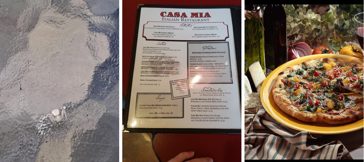 Yelm Casa Mia Menu