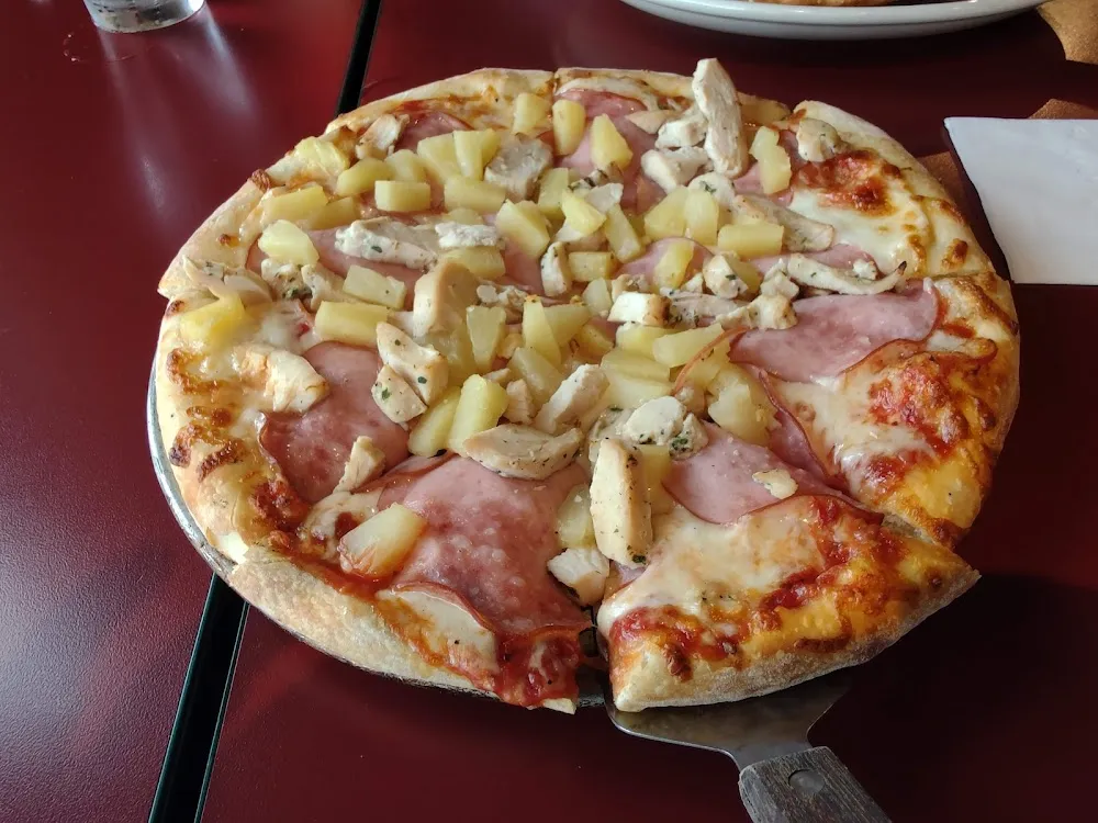Bacon Chicken and Pineapple Pizza