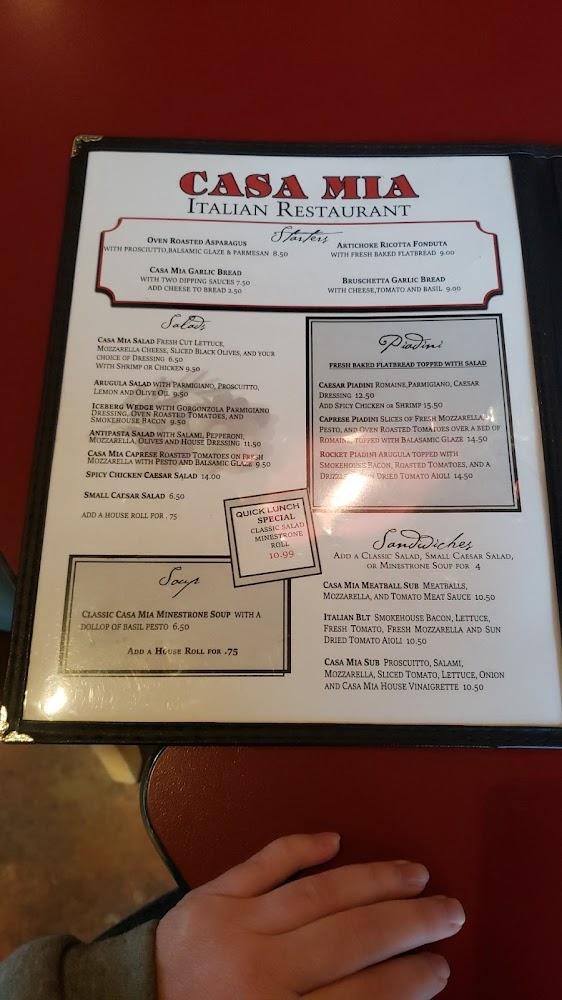 Yelm Casa Mia Menu image 1